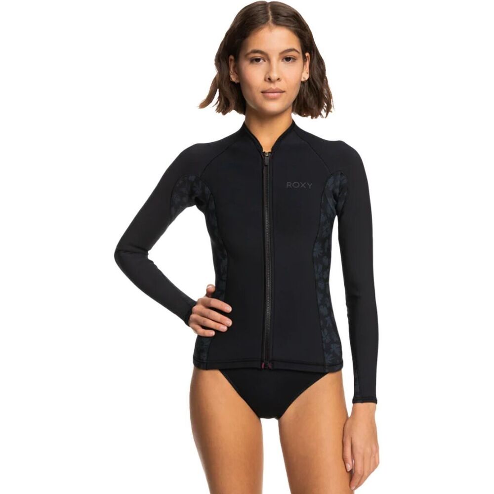 NWT ROXY Size 10 1.0 Swell Series Wet Suit Jacket Zip Qlock - Women's Swim Beach